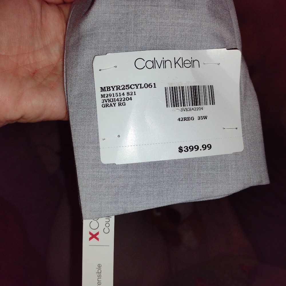 Men's Brand new Calvin Klein slim fit stretch suit size 42reg 35W